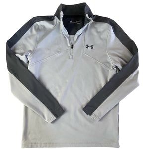 Under Armour Men's Lightweight ColdGear Loose Fit 1/4 Zip Pullover Gray Small